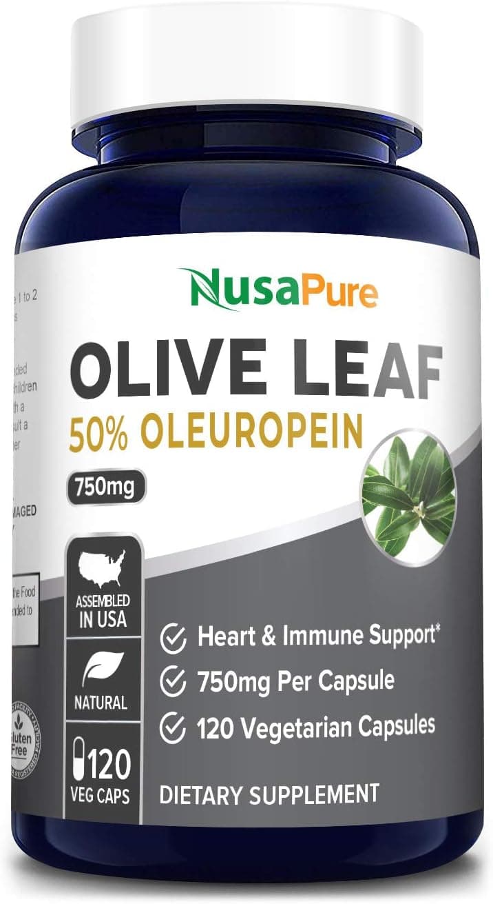 Olive Leaf Extract, 750 mg, 120 Capsules by Nusapure