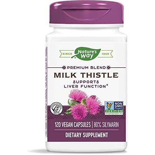 Milk Thistle Premium Blend 80% Silymarin, 120 Capsules by Nature's Way