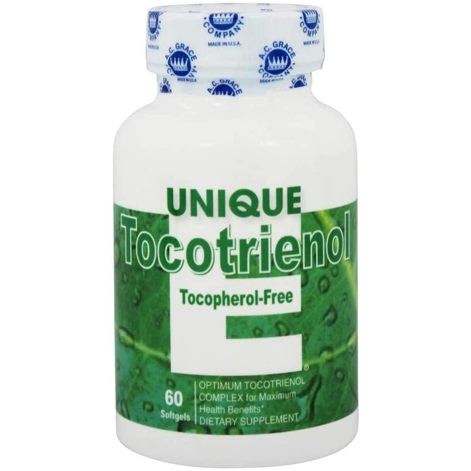 UNIQUE E Tocotrienols Tocopherol Free, 60 Softgels by A.C. Grace