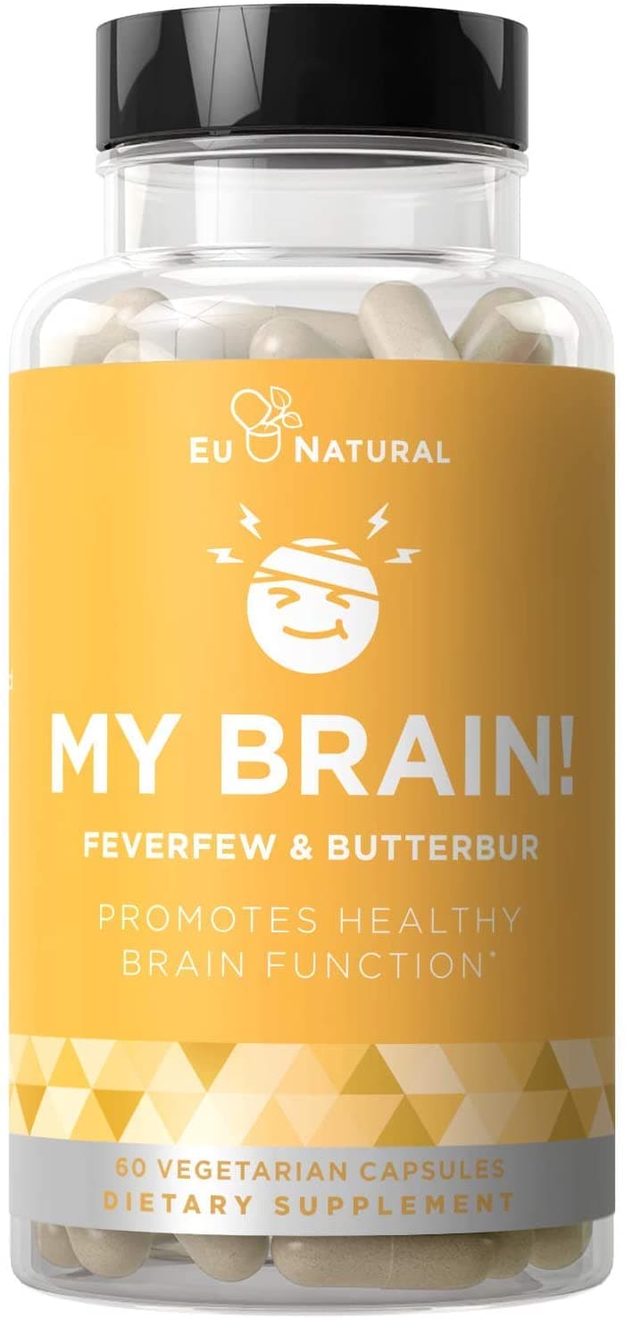 Eu Naturals My Brain Headache Vitamins – 60 Vegetarian Soft Capsules