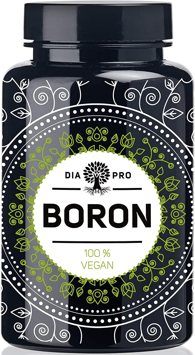 DiaPro Boron high dose boron tablets with 3 mg boron per tablet, made from sodium borate, 365 tablets