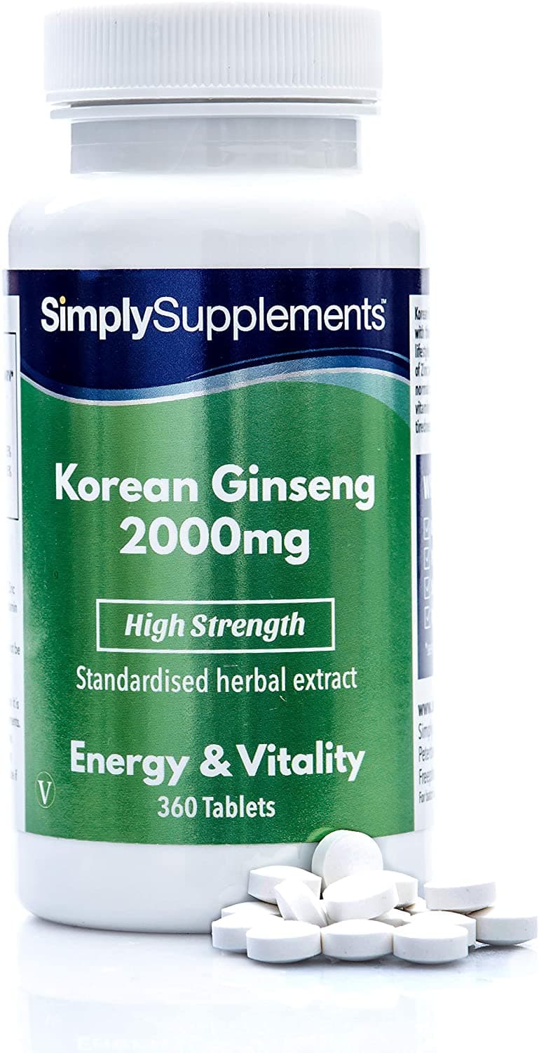 Korean Ginseng, 2000 mg, 360 Tablets by Simply Supplements
