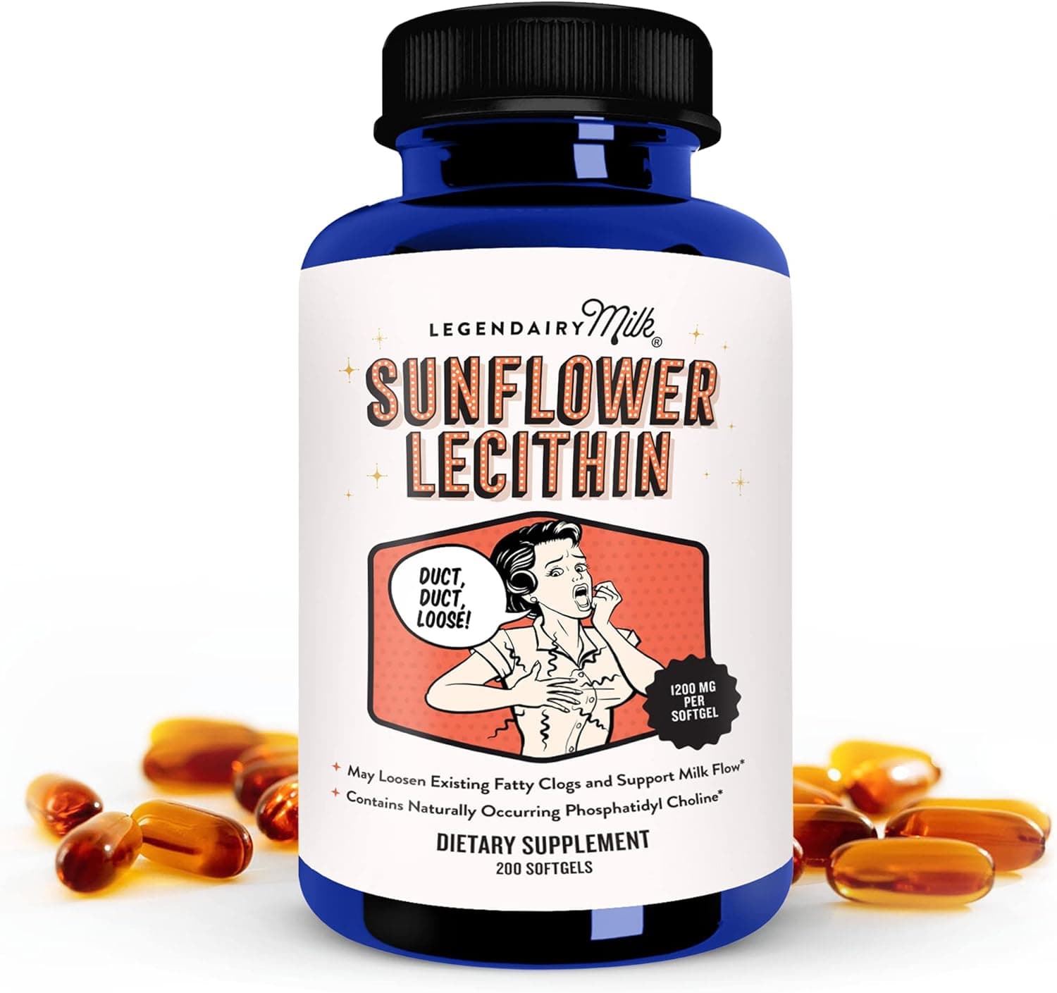 Legendary Milk Sunflower Lecithin 1200mg — For Breastfeeding Mothers