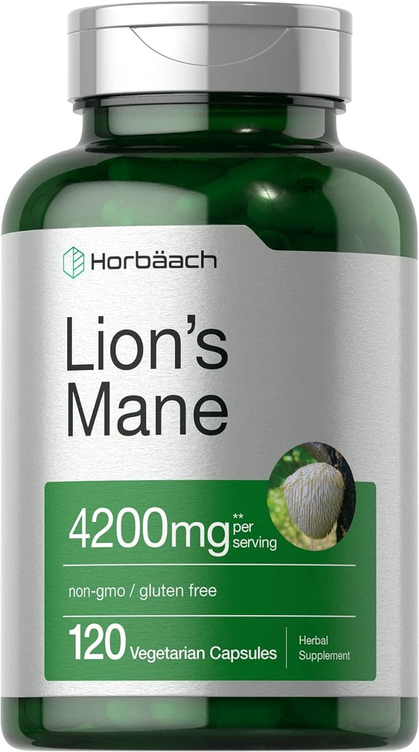 Horbaach Lion's Mane Mushroom Extract 4200mg — 120 Capsules