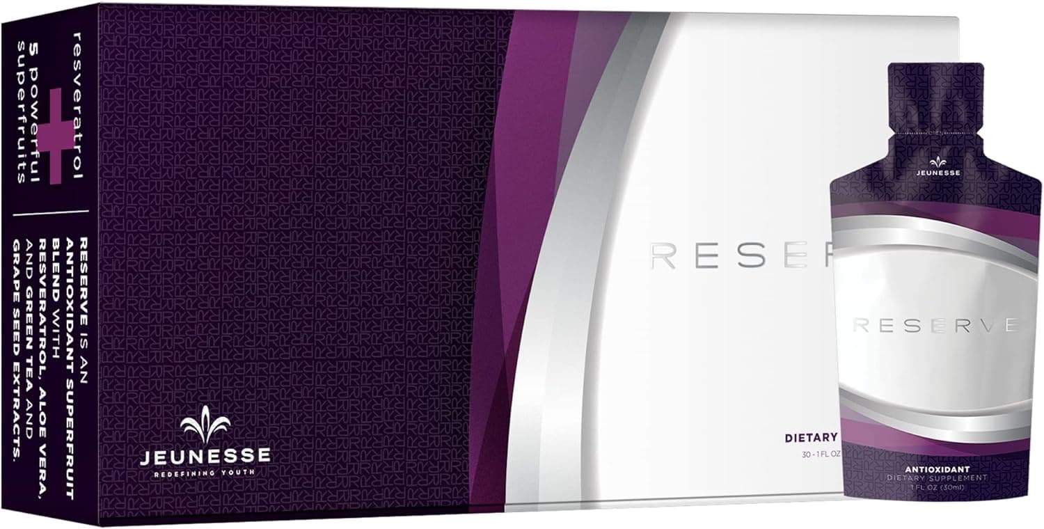 Jeunesse Global Reserve – Antioxidant Fruit Blend Nutritional Supplement- 30 Packets per Box (30ml)