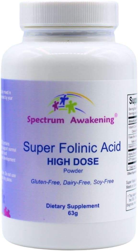 Spectrum Awakening Super Folinic Acid High Dose Powder | Leucovorin | Supports Normal Speech & Language Development in Children | 63 g