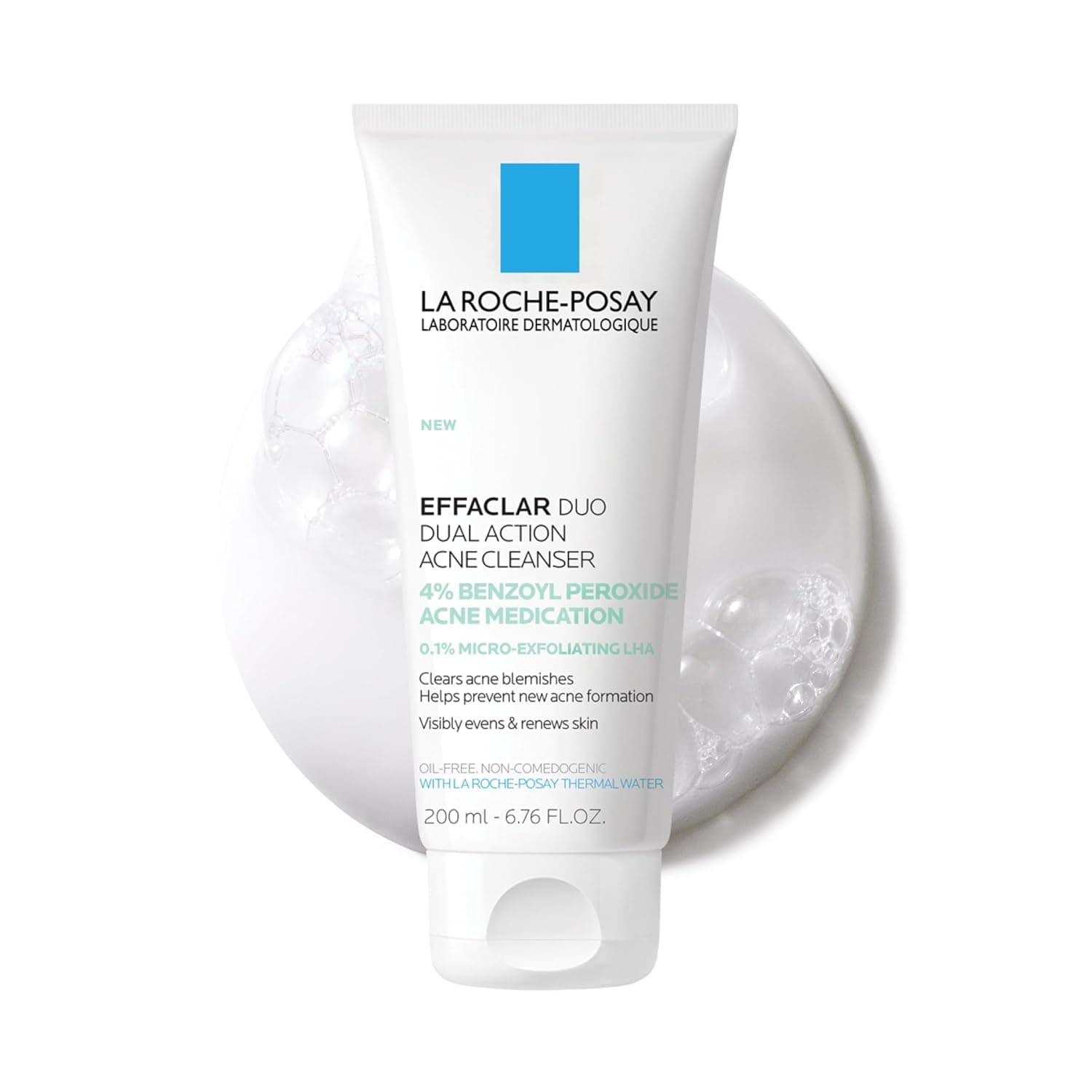La Roche-Posay Effaclar Dual Action Acne Face Wash 4% Benzoyl Peroxide | 200 mL