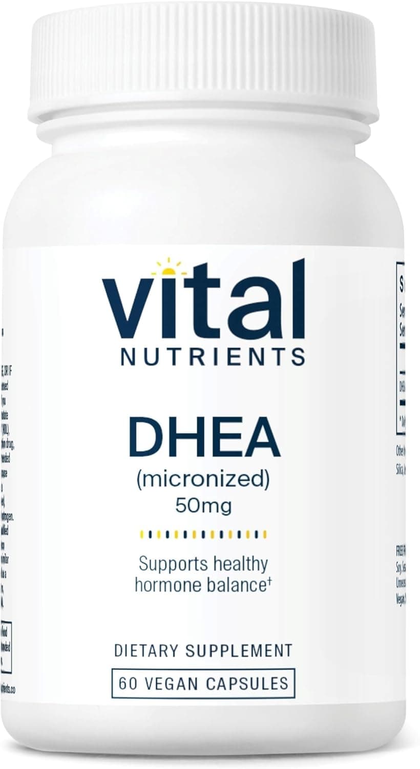 Vital Nutrients Micronized DHEA 50mg 60 Vegetarian Capsules