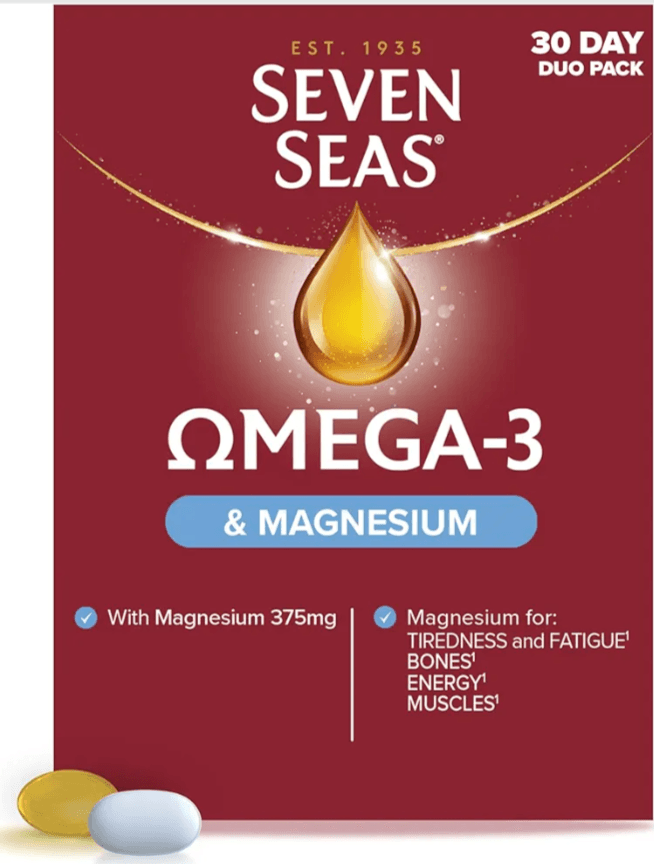 Seven Seas Omega-3 & Magnesium with Vitamin D – 30-Day Duo Pack