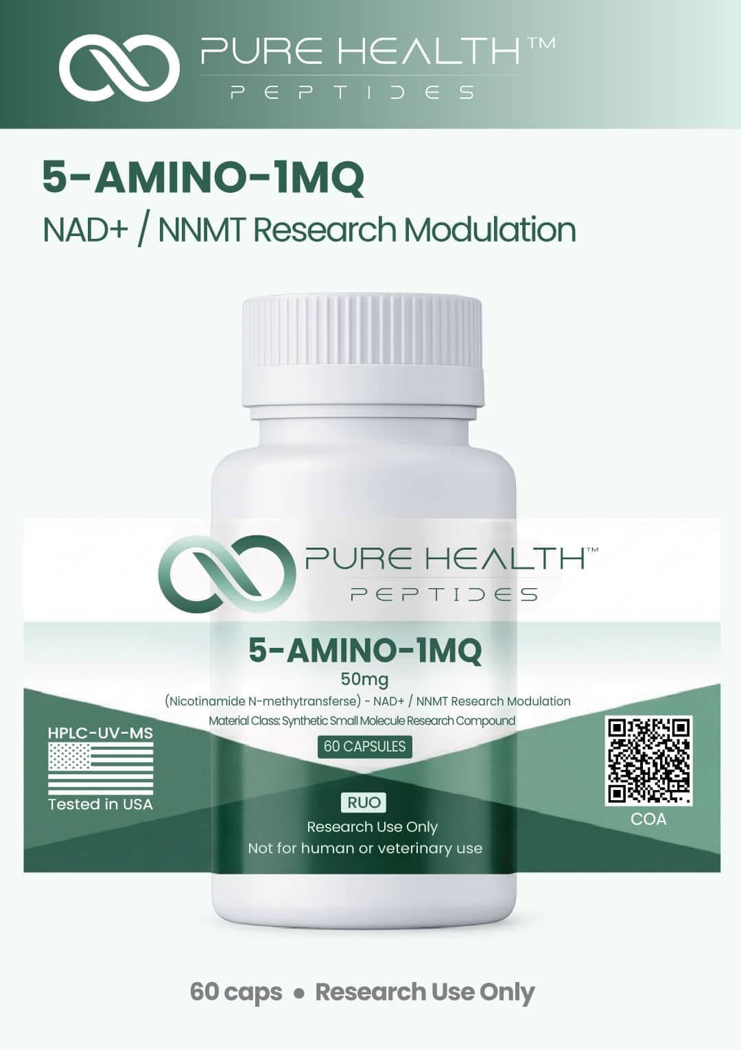 Pure Health Peptides 5-Amino-1MQ 50mg – 60 Capsules