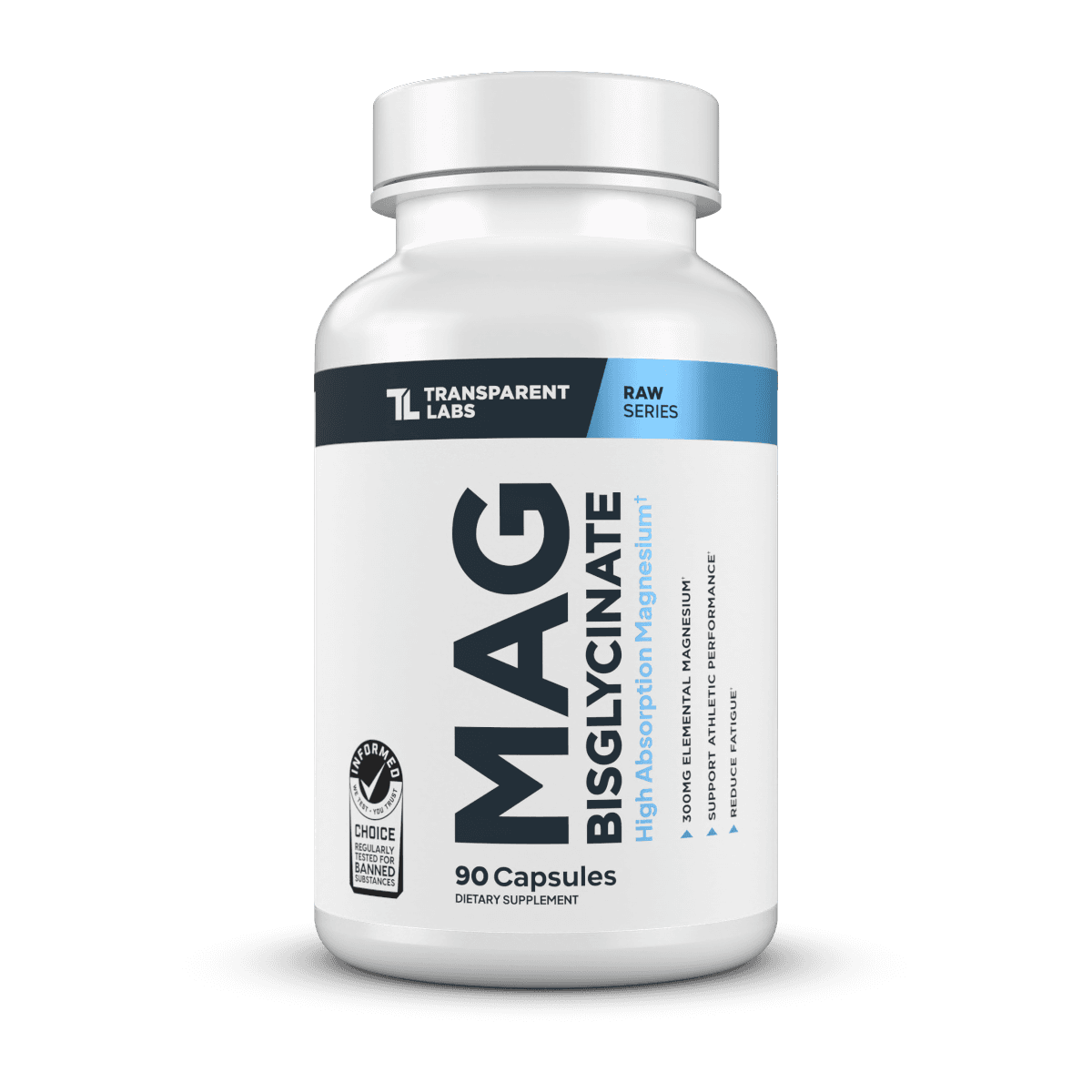 Transparent Labs Magnesium Bisglycinate 300 mg | 90 Capsules