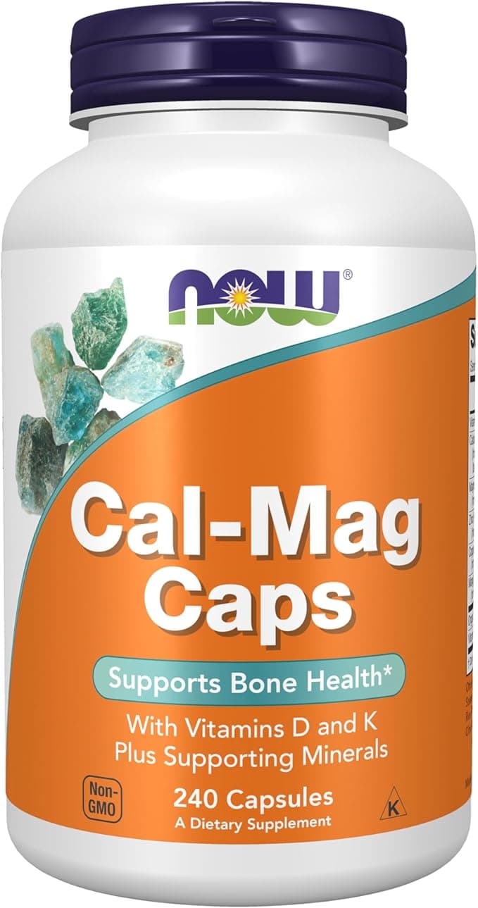 Cal-Mag Caps with Vitamin D Bone Health, 240 Capsules by NOW