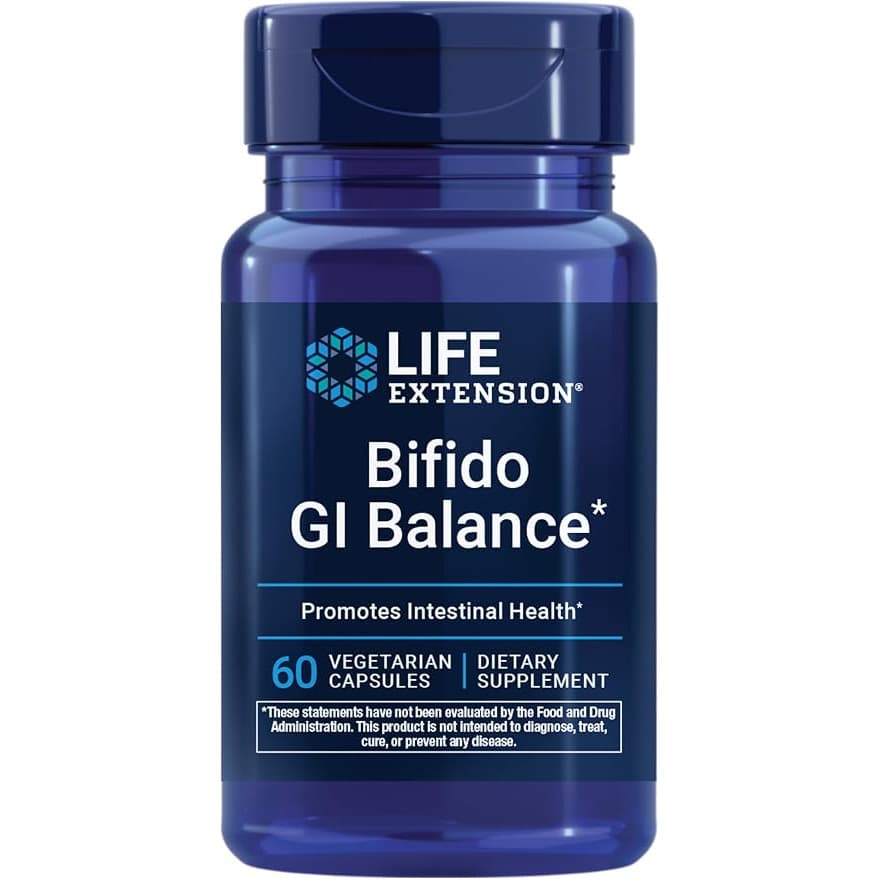 Life Extension Bifido GI Balance – بروبيوتيك BB536 بتركيز 2 مليار CFU، 60 كبسولة نباتية