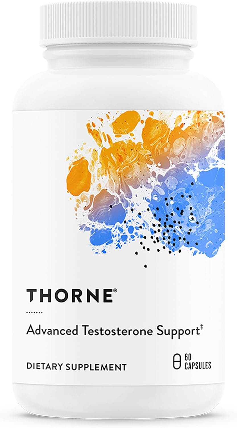 Thorne Advanced Testosterone Support – مكمل لدعم التستوستيرون الطبيعي للرجال، 60 كبسولة