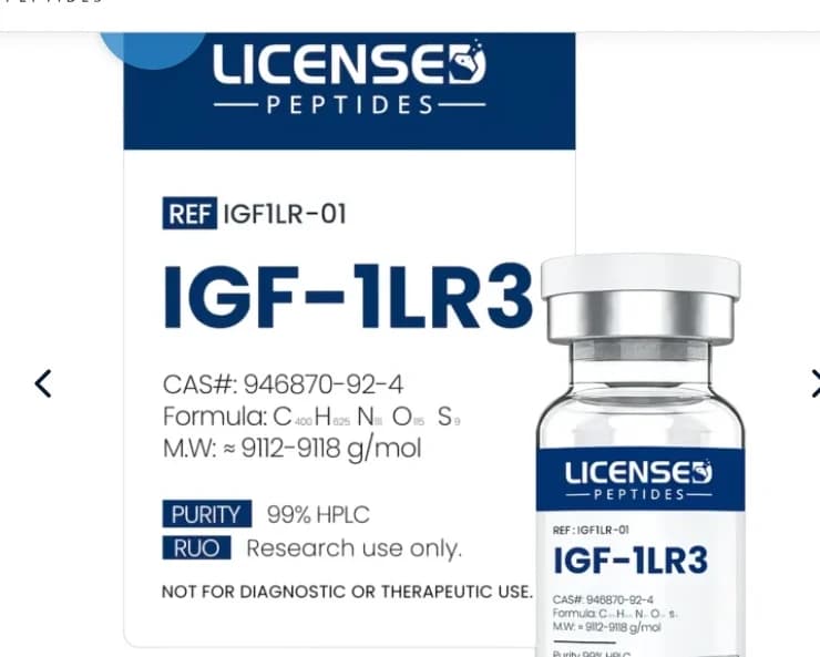 Licensed Peptides IGF1 LR3 1mg Peptide