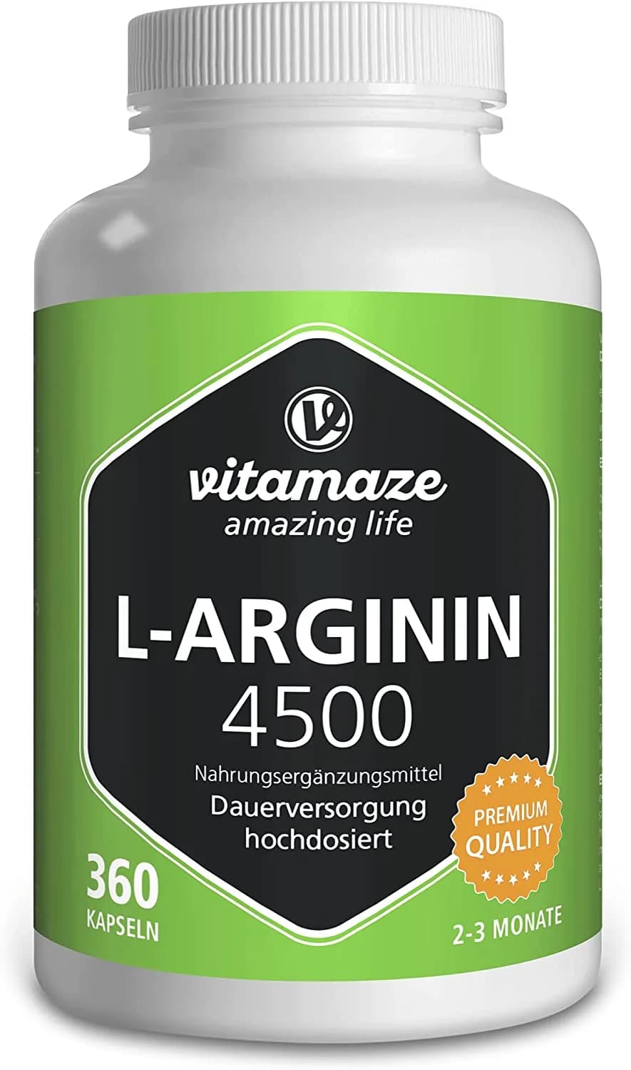 Vitamaze L-Arginine, 4500 mg, 360 Capsules by Vitamaze