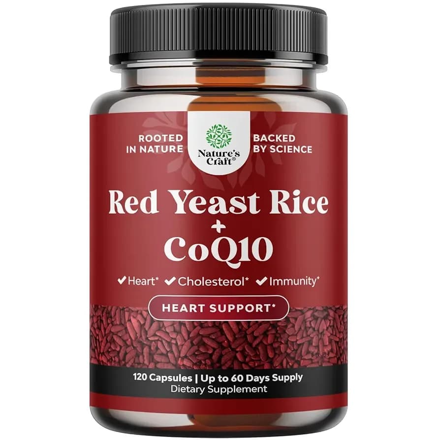 Natures Craft Red Yeast Rice with CoQ10, 120 Capsules by Natures Craft