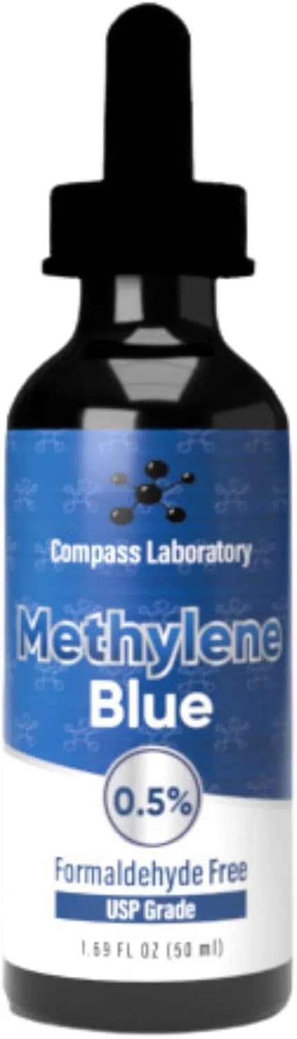 Compass Laboratory Compass Laboratory Methylene Blue 0.5% | 50ml Glass Dropper Bottle | No Formaldehyde