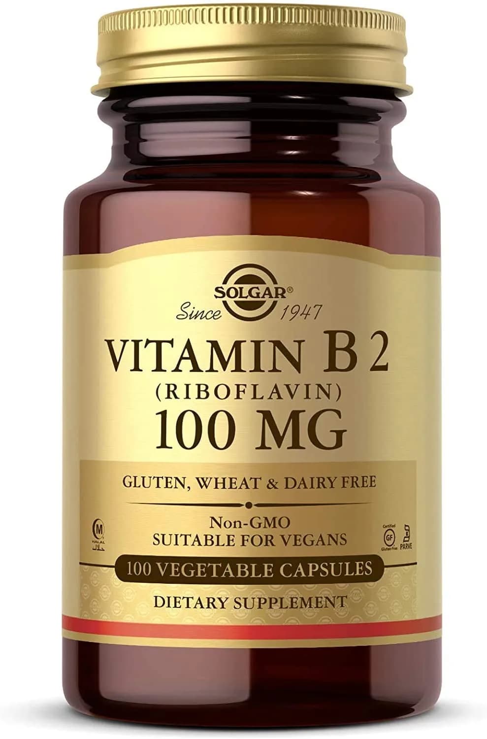 سولجار Vitamin B2 (Riboflavin) Counts, 100 mg by Solgar