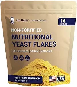 Dr. Berg Premium Nutritional Yeast Flakes | Non-Fortified Natural B Vitamins | 227 gm
