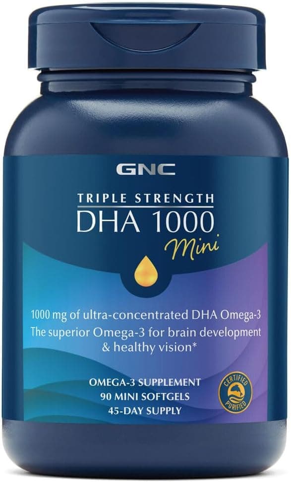 GNC Triple Strength DHA 1000, 90 Mini Softgels