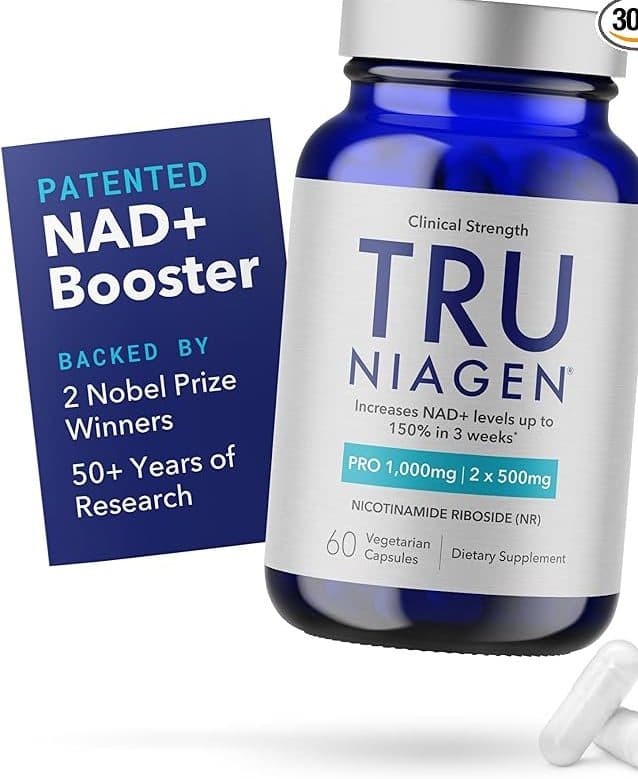 Tru Niagen Pro® 1,000mg | Patented NAD+ Supplement | 60 Capsules