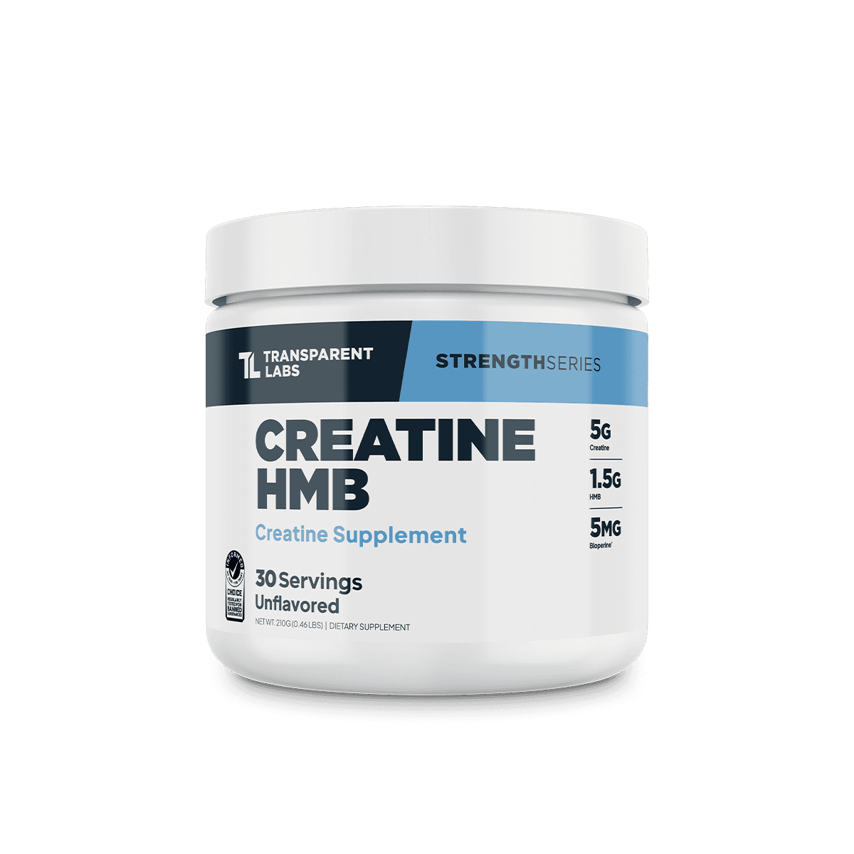 Transparent Labs Creatine HMB - Creatine Monohydrate Powder with HMB for Muscle Growth and Strength | 30 Servings (Unflavored)