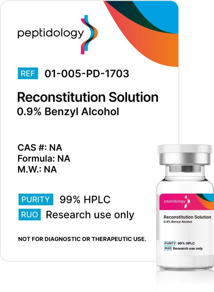 PEPTIDOLOGY Peptidology Reconstitution Solution 0.9% Benzyl Alcohol 10mL